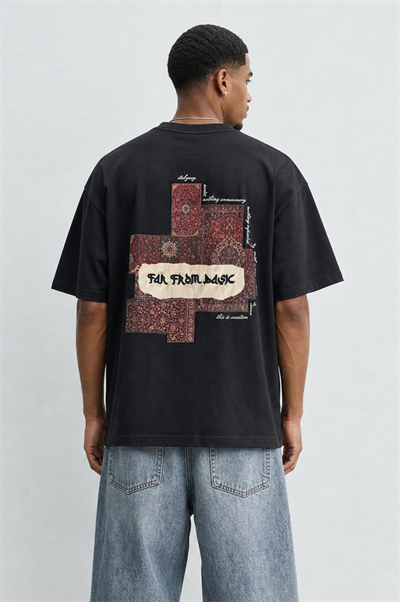 Erkek FFB Patch Oversize T-Shirt Siyah
