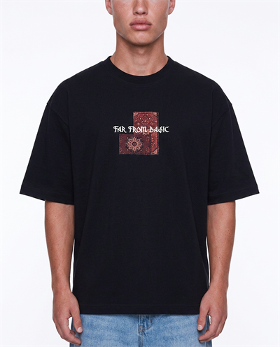 Erkek FFB Patch Oversize T-Shirt Siyah