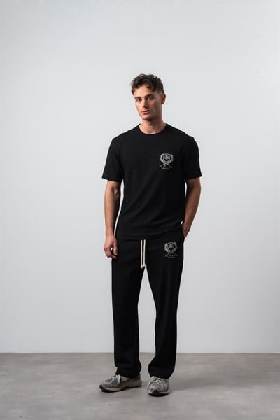 Erkek FFB Pis Dikişli T-Shirt Pantolon Takım Siyah