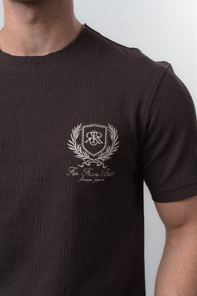 Erkek FFB Pis Dikişli T-Shirt Pantolon Takım Kahve