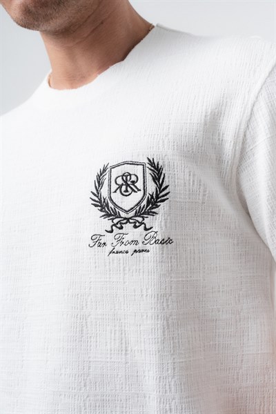Erkek FFB Pis Dikişli T-Shirt Pantolon Takım Ekru
