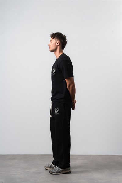 Erkek FFB Pis Dikişli T-Shirt Pantolon Takım Siyah