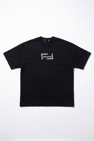 Erkek FFB Vintage Nakışlı Oversize T-Shirt Siyah