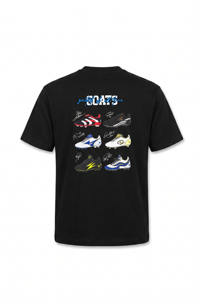 Erkek Goats Baskılı Oversize T-Shirt Siyah