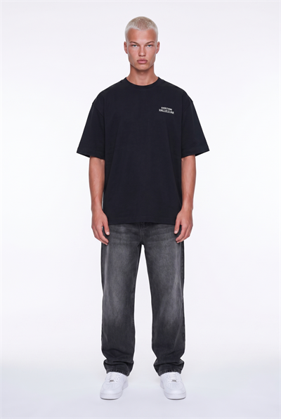 Erkek Hallelujah Baskılı Oversize T-Shirt Siyah