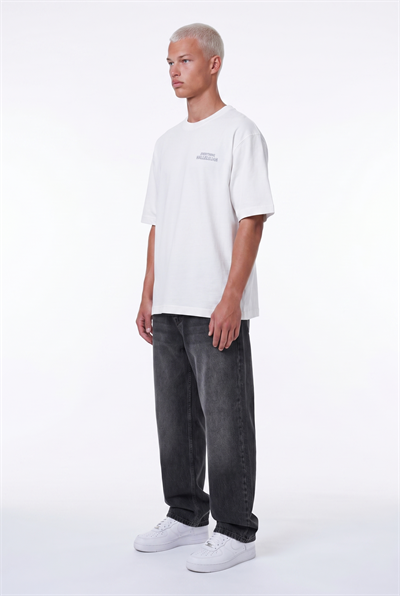 Erkek Hallelujah Baskılı Oversize T-Shirt Ekru