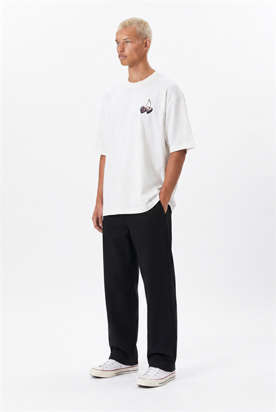 Erkek Harvest Baskılı Oversize T-Shirt Ekru