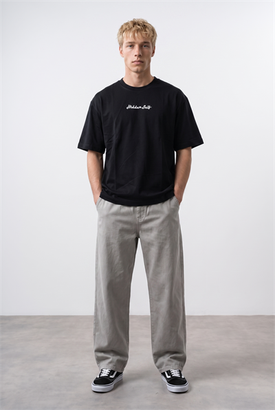 Erkek Hidden Self Baskılı Oversize T-Shirt Siyah
