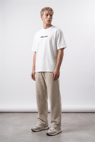 Erkek Hidden Self Baskılı Oversize T-Shirt Ekru