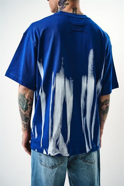 Erkek İmmortal Baskılı Oversize T-Shirt Saks