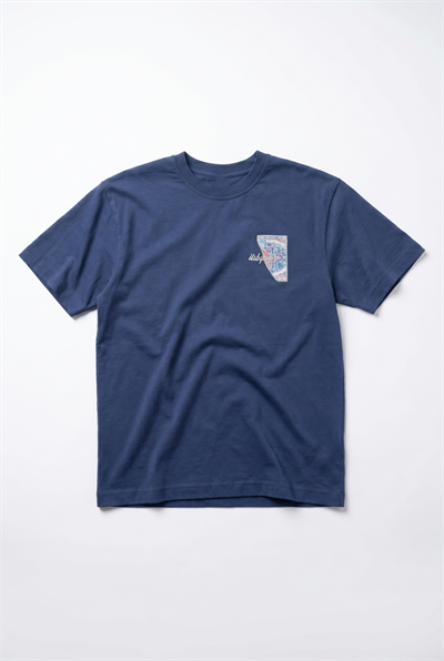 Erkek Itsbyzey Nakış Detaylı Oversize T-Shirt Lacivert