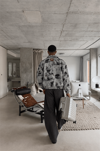 Erkek Jakarlı Oversize Bomber Ceket Gri