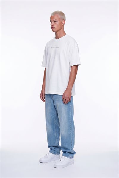 Erkek Maison Baskılı Oversize T-Shirt Ekru