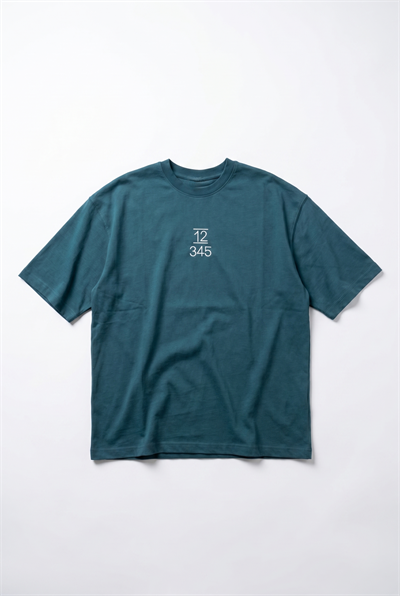 Erkek Nakışlı Oversize T-Shirt Zümrüt
