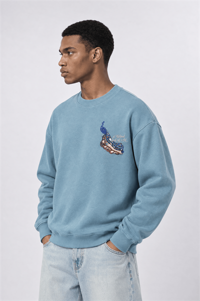 Erkek Natural Patch Detaylı Oversize Sweatshirt Prada