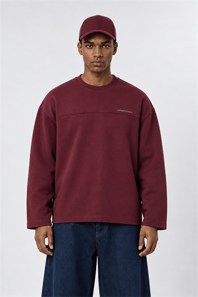 Erkek notbasicproject Oversize Long Sleeve Bordo