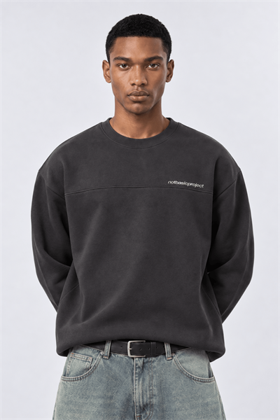 Erkek notbasicproject Oversize Long Sleeve Kahve