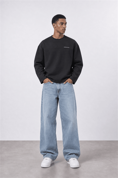 Erkek notbasicproject Oversize Long Sleeve Siyah