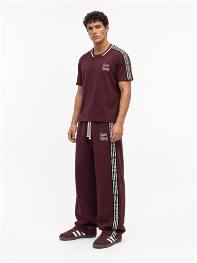 Erkek Originals Şerit Detaylı Regular Fit Eşofman Takımı Bordo