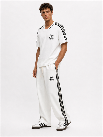Erkek Originals Şerit Detaylı Regular Fit Eşofman Takımı Ekru