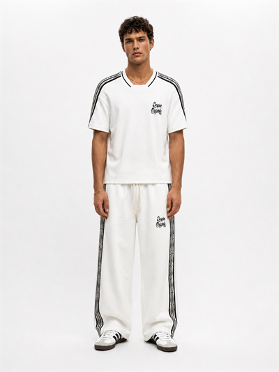 Erkek Originals Şerit Detaylı Regular Fit Eşofman Takımı Ekru