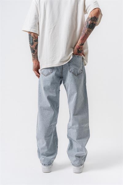 Erkek Parça Detaylı Baggy Jean A.Mavi