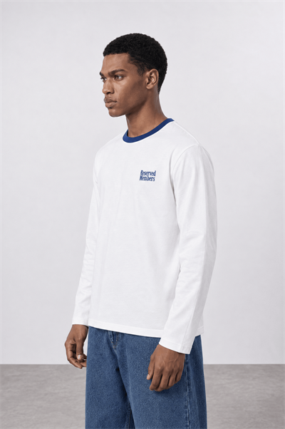 Erkek Reserved Members Baskılı Oversize Sweatshirt Ekru