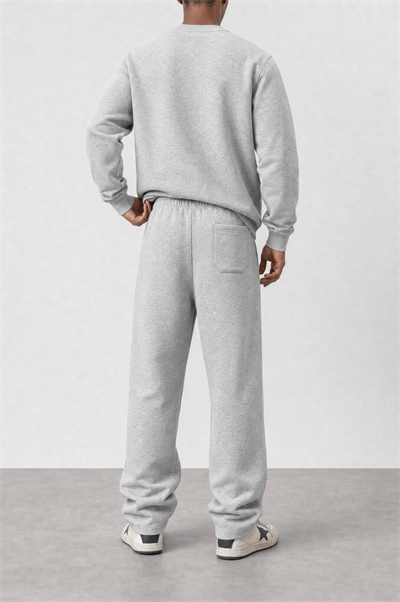 Erkek Respire Basic Baggy Eşofman Altı Gri Melanj