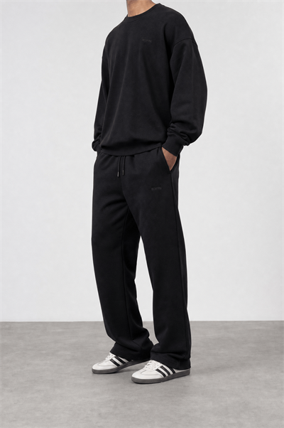 Erkek Respire Basic Baggy Eşofman Altı Siyah