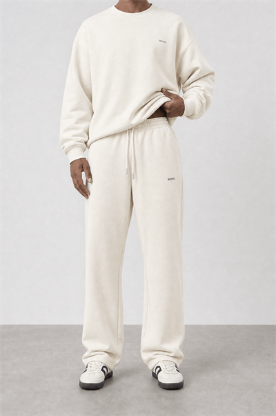 Erkek Respire Basic Baggy Eşofman Altı Ekru