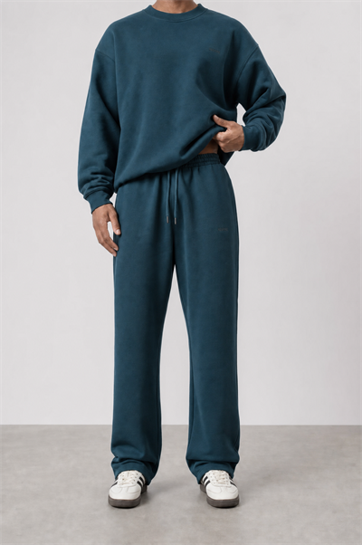 Erkek Respire Basic Baggy Eşofman Altı Zümrüt