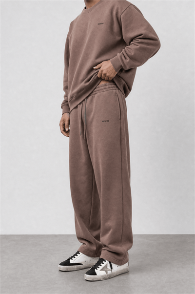 Erkek Respire Basic Baggy Eşofman Altı Kakao