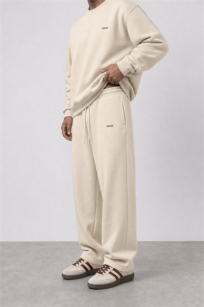 Erkek Respire Basic Baggy Eşofman Altı Bej