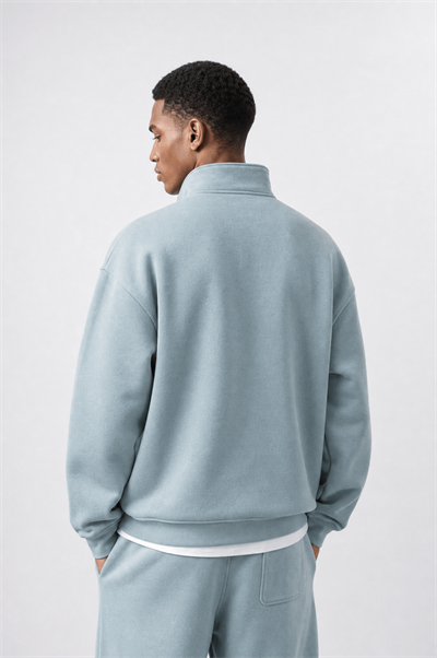 Erkek Respire Basic Half Zip Oversize Sweatshirt Prada