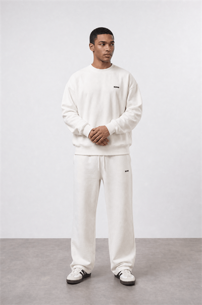Erkek Respire Basic Oversize Sweatshirt Ekru