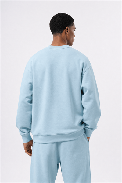Erkek Respire Basic Oversize Sweatshirt Bebe Mavi
