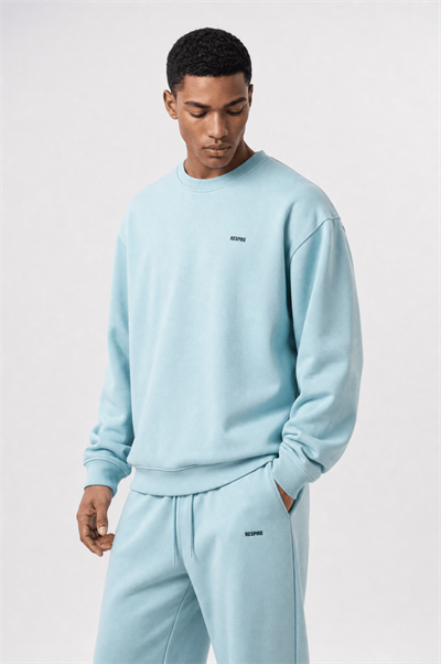 Erkek Respire Basic Oversize Sweatshirt Bebe Mavi