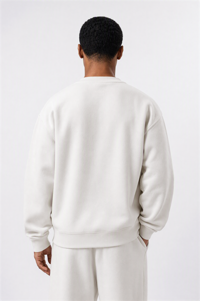 Erkek Respire Basic Oversize Sweatshirt Ekru