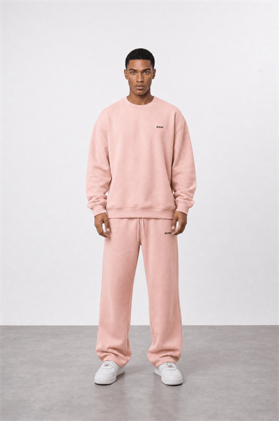 Erkek Respire Basic Oversize Sweatshirt Pembe