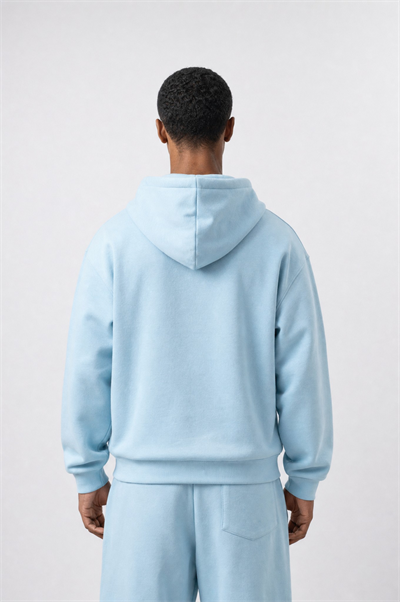Erkek Respire Basic Oversize Zip Bebe Mavi
