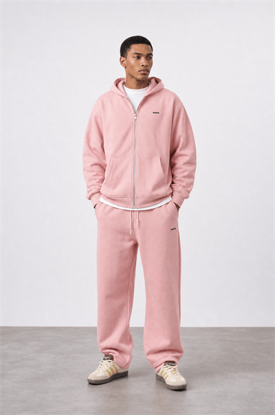Erkek Respire Basic Oversize Zip Pembe