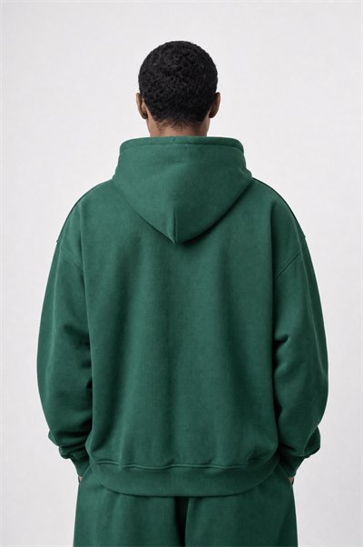 Erkek Respire Basic Oversize Zip Zümrüt