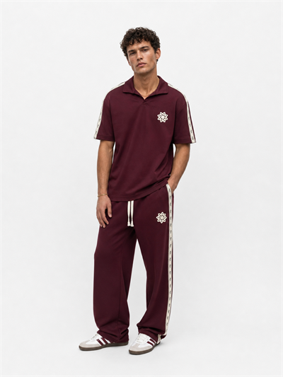 Erkek Respire Şerit Detaylı Regular Fit Eşofman Takımı Bordo