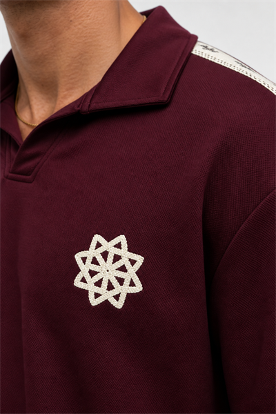 Erkek Respire Şerit Detaylı Regular Fit Eşofman Takımı Bordo