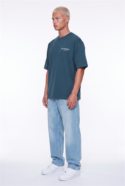 Erkek Respire x Itsbyzey Baskılı Oversize T-Shirt Petrol