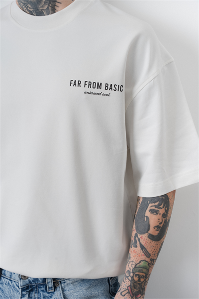 Erkek Respire x Itsbyzey Baskılı Oversize T-Shirt Beyaz