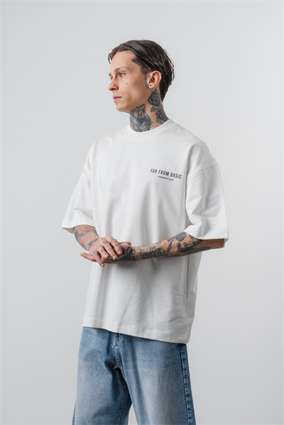Erkek Respire x Itsbyzey Baskılı Oversize T-Shirt Beyaz