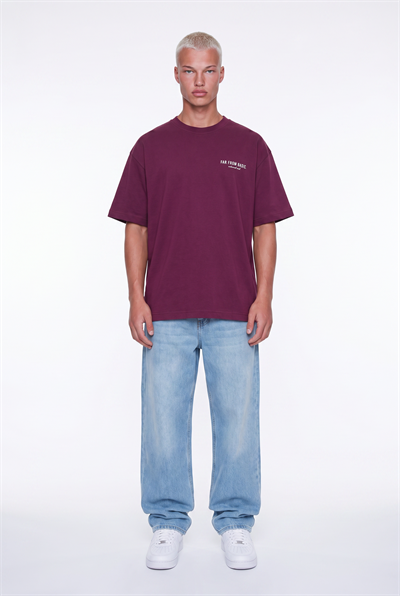 Erkek Respire x Itsbyzey Baskılı Oversize T-Shirt Vişne