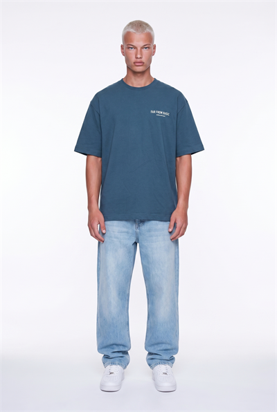 Erkek Respire x Itsbyzey Baskılı Oversize T-Shirt Petrol