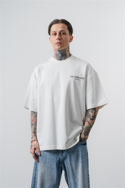 Erkek Respire x Itsbyzey Baskılı Oversize T-Shirt Beyaz